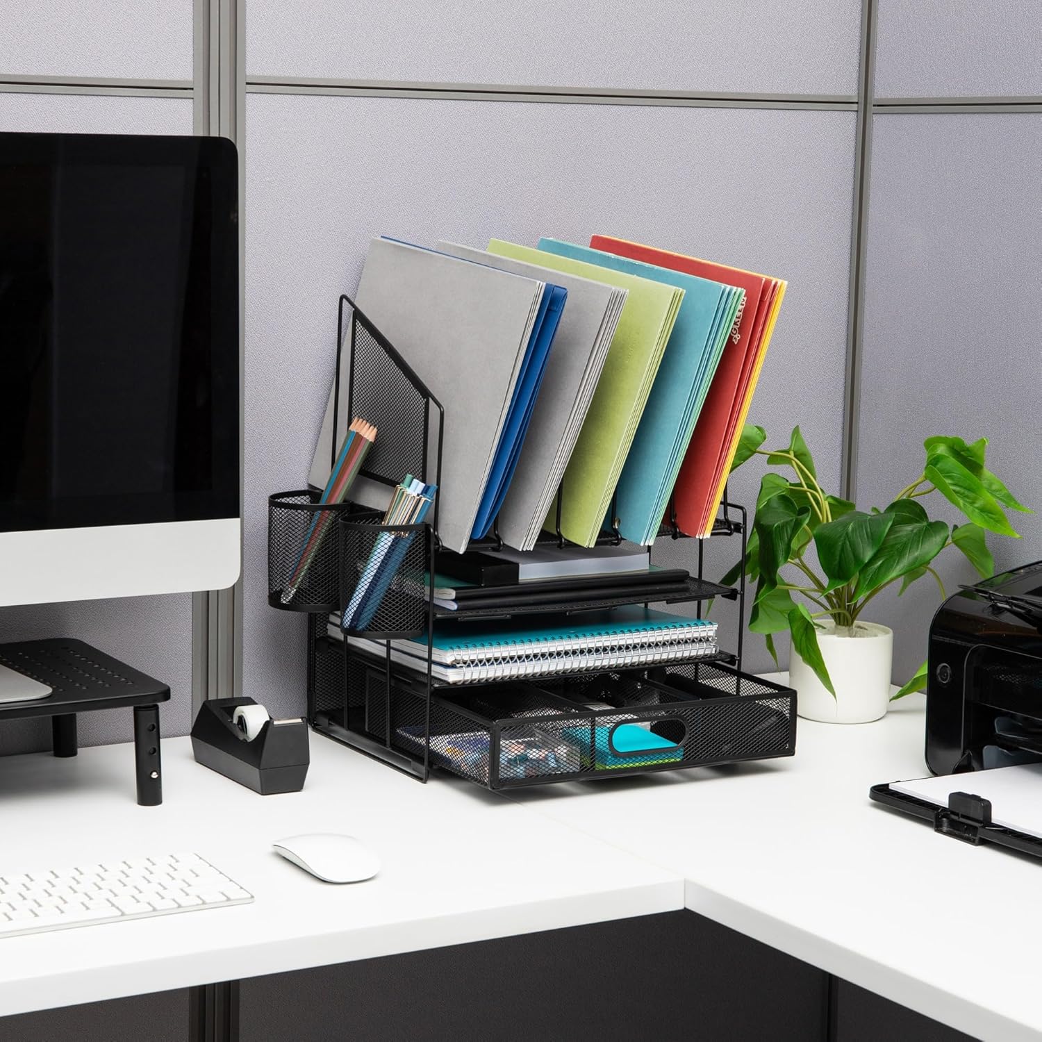 Premium Bamboo Desk Organizer