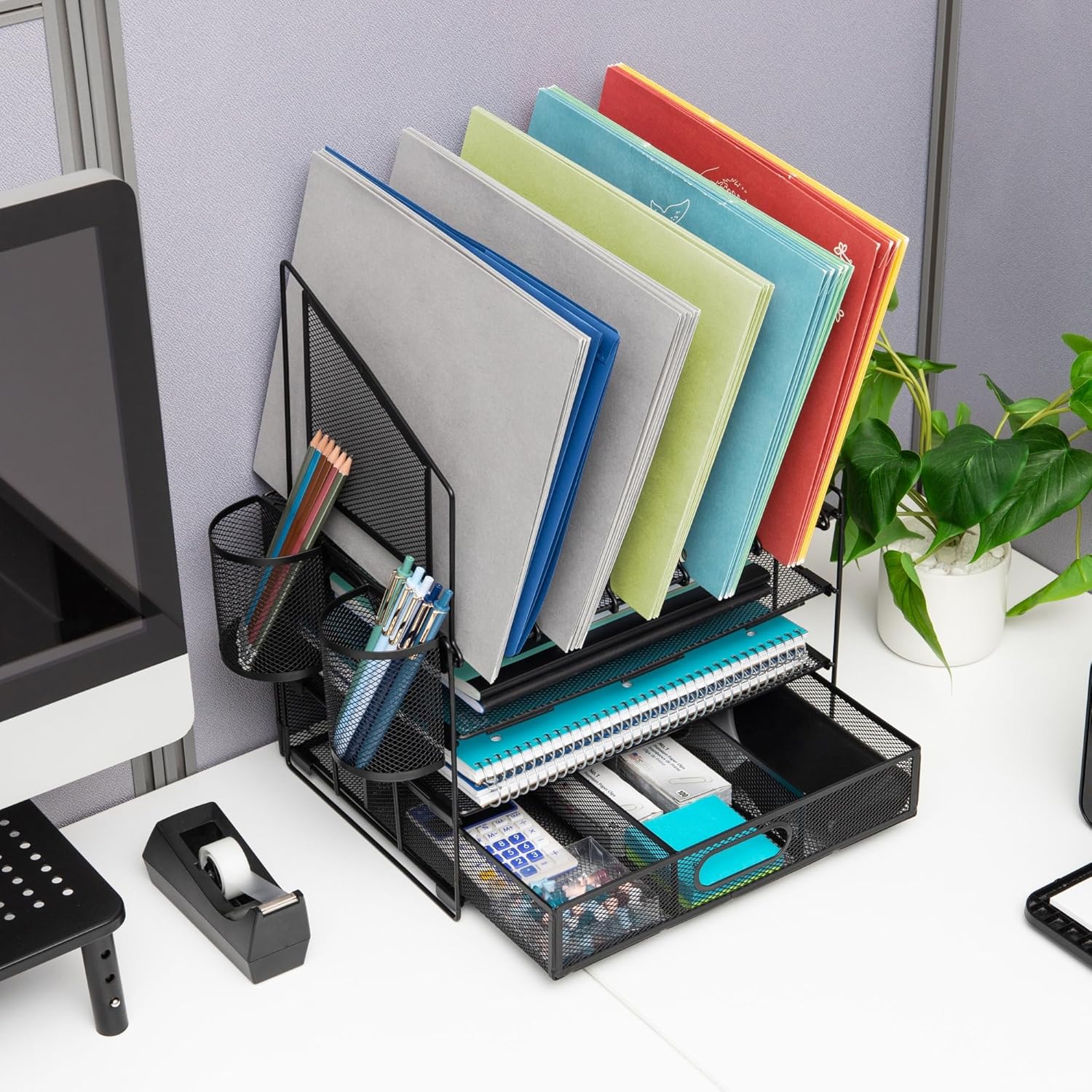 Premium Bamboo Desk Organizer